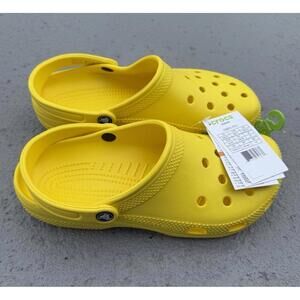 Crocs Classic Waterproof Lemon Yellow Clogs Men's Size 9 Women's Size 11